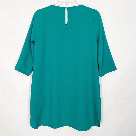 JACK 3/4 Sleeve Shift Green Dress - Picture 6 of 11